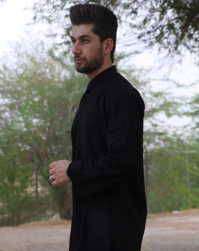 پیراهن مردانه مشکی پاکستانی